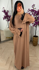 Elegante Maxi Abaya met Kantdetails