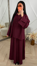 Elegante Two-Piece Set met Blouse en Maxi Rok