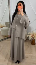 Elegante Two-Piece Set met Blouse en Maxi Rok