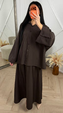 Elegante Two-Piece Set met Blouse en Maxi Rok