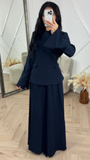 Elegante Two-Piece Set met Flared Mouwen en Maxi Rok