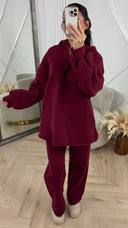 Fleece Two-Piece Hoodie Set met Rits & Steekzakken