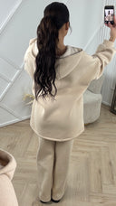 Fleece Two-Piece Hoodie Set met Rits & Steekzakken