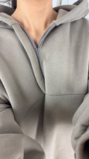 Fleece Two-Piece Hoodie Set met Rits & Steekzakken