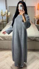 Fluffy Maxi Jurk met Wijde Mouwen