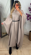 Luxe Cape Coat met TailleCeintuur