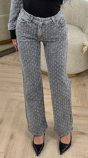 Denim Broek met Structuurdessin – H655-3