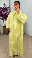 Geborduurde Maxi Jurk met Striksluiting