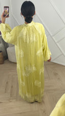 Geborduurde Maxi Jurk met Striksluiting