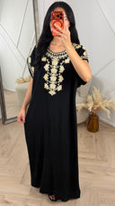 Geborduurde Maxi Kaftan met Luxe Borduursels