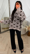 Gebreide Trui met Hartpatroon