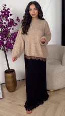 Oversized Trui met Kanten Detail