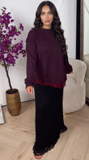 Oversized Trui met Kanten Detail