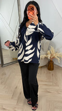 Blouse met Bladerenprint