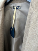 Lange Wool Look Mantel met Knoopsluiting