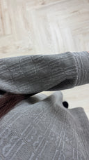 Jacquard Twee-Delige Set met Wijde Mouwen