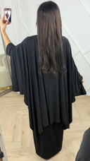 Jersey 2-Piece Abaya met asymmetrische cape