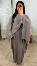 Jersey 2-Piece Abaya met asymmetrische cape