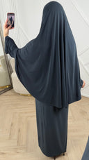 Jersey Khimar Abaya Set – 2 Delig