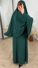Jersey Khimar Abaya Set – 2 Delig