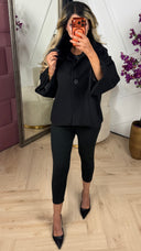 Korte Dames Mantel met Bontlook Kraag