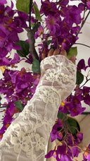 Lange Dames Jurk met Kant en Satijnlook Rok