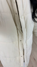 Lange Puffer Jas met Hoge Kraag