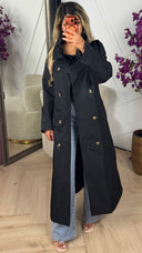 Lange Trenchcoat met Hoge Hals & Ceintuur