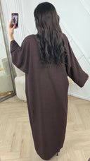 Linnenlook 2-Piece Abaya Set met Binnenjurk