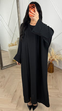 Linnenlook 2-Piece Abaya Set met Binnenjurk