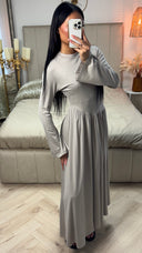 Long Sleeve Combined Skirt Dress