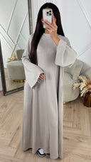 Luxe A-Lijn Maxi Jurk met Hoge Hals