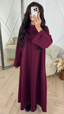 Luxe A-Lijn Maxi Jurk met Hoge Hals