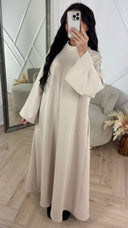 Luxe A-Lijn Maxi Jurk met Hoge Hals