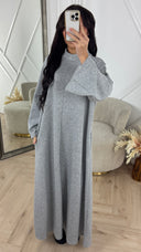 Luxe A-Lijn Maxi Jurk met Hoge Hals