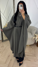 Luxe Cape Coat met TailleCeintuur