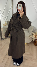 Luxe Wool Touch Maxi Coat met Ceintuur