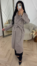 Luxe Wool Touch Trenchcoat met Ceintuur