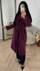 Luxe Wool Touch Trenchcoat met Ceintuur