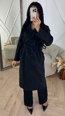 Luxe Wool Touch Trenchcoat met Ceintuur