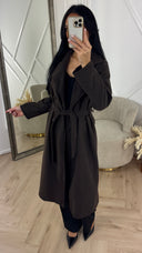 Luxe Wool Touch Trenchcoat met Ceintuur
