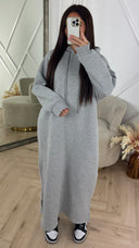 Maxi Hoodie Dress met Splitten