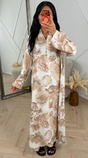 Maxi Jurk met Bloemenprint en Kraag MT5707
