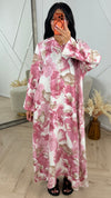 Maxi Jurk met Bloemenprint en Kraag MT5707