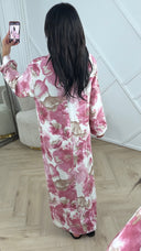 Maxi Jurk met Bloemenprint en Kraag MT5707