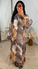 Maxi Jurk met Bloemenprint en Vaste Binnenjurk