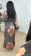 Maxi Jurk met Bloemenprint en Vaste Binnenjurk