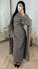 Abaya Jurk met Cape Detail en Kantafwerking