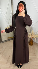 Maxi Jurk met Lace-Up Detail aan de Zijkant