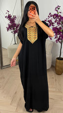 Maxi Kaftan Jurk met Luxe Borduursel en Viscose 1896